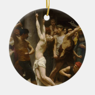 The Flagellation of Our Lord Jesus Christ 1880 Ceramic Tree Decoration