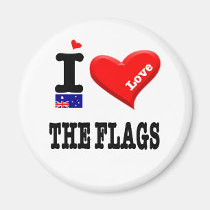 THE FLAGS - I Love Magnet