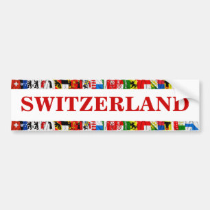 The Flags of the Cantons of Switzerland Bumper Sticker