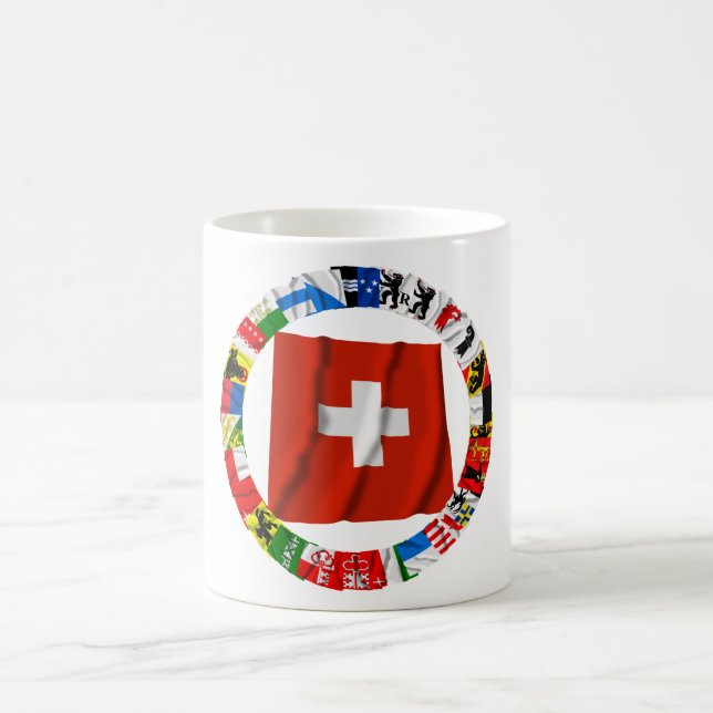 The Flags of the Cantons of Switzerland Coffee Mug (Center)