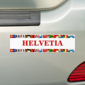 The Flags of the Cantons of Switzerland, Latin Bumper Sticker (On Car)