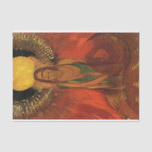 The Flame Goddess of Fire by Odilon Redon Tissue Paper