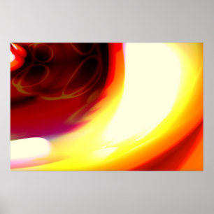 The Flame - Red Abstract Digital Art Poster Print