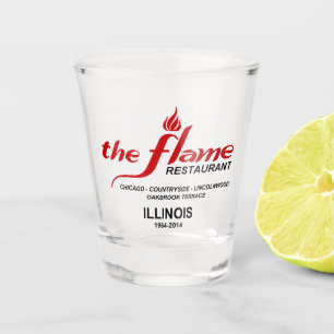 The Flame Restaurants of Illinois Shot Glass