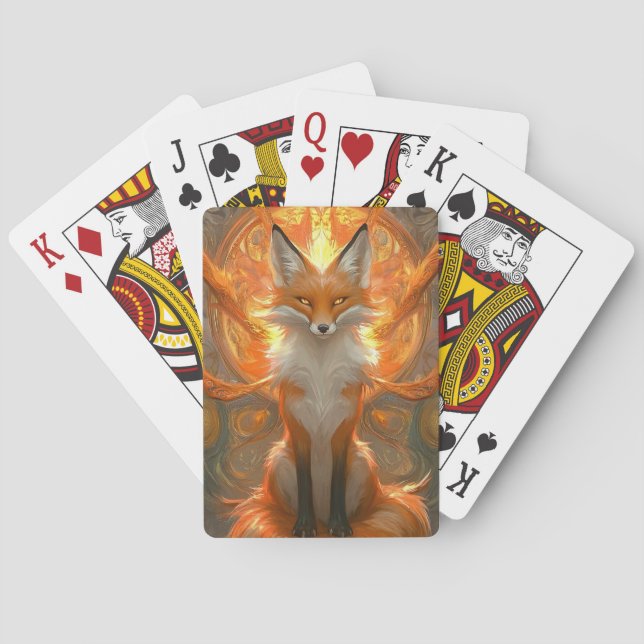 The Flame Throne of the Nine-Tailed Fox Playing Cards (Back)