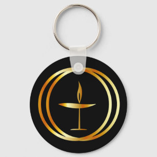 The Flaming Chalice Key Ring