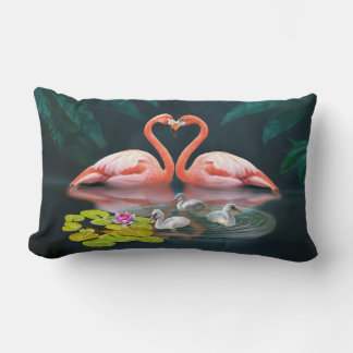  THE FLAMINGO FAMILY LUMBAR CUSHION
