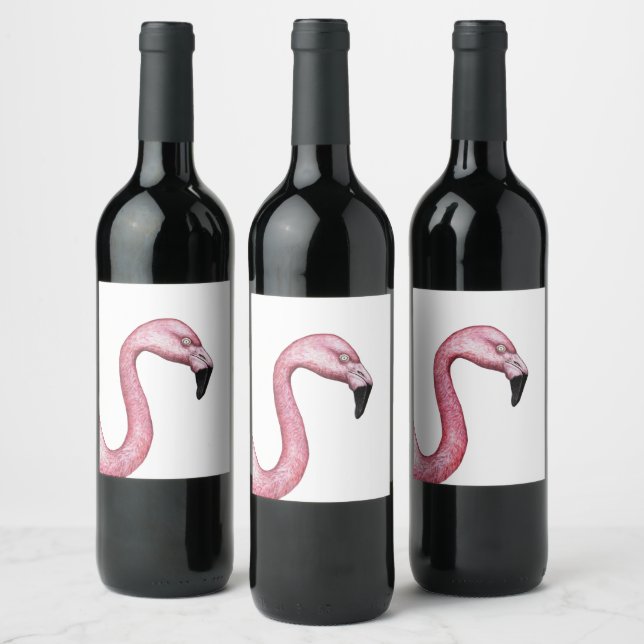 The Flamingo Wine Label (Bottles)