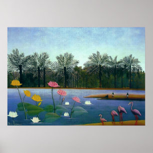 The Flamingos - Henri Rousseau  Poster