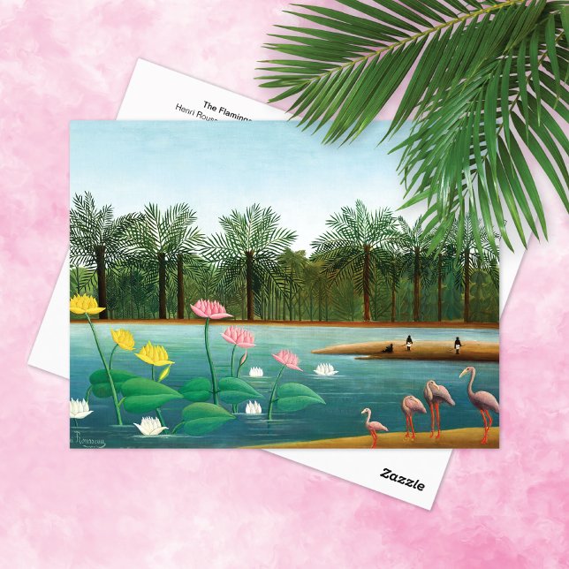 The Flamingos Landscape Henri Rousseau Postcard (Creator Uploaded)