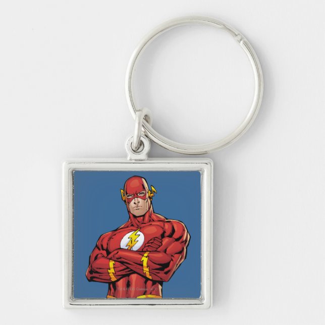 The Flash Arms Crossed Key Ring (Front)