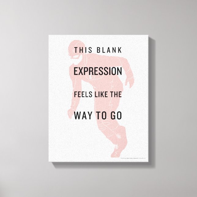 The Flash | "Blank Expression" Quote Silhouette Canvas Print (Front)