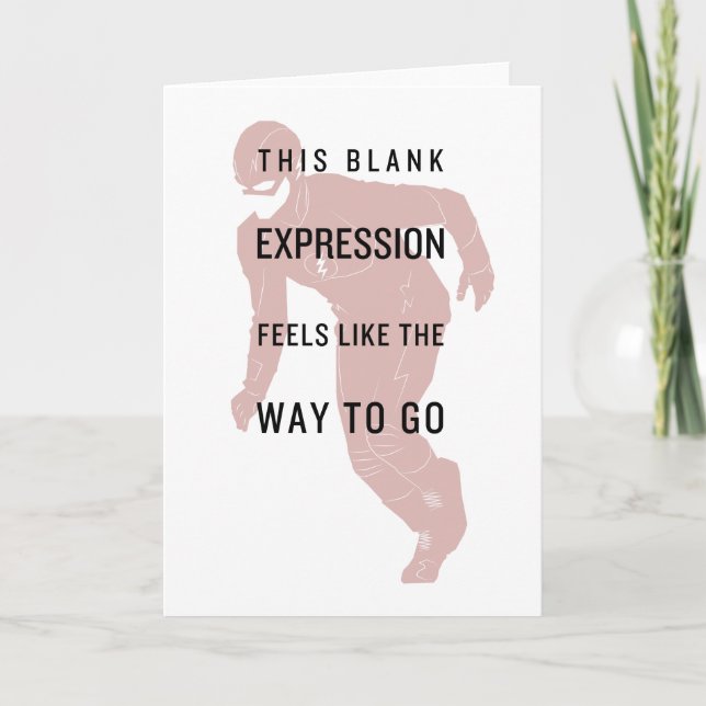 The Flash | "Blank Expression" Quote Silhouette Card (Front)