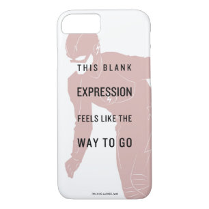 The Flash   "Blank Expression" Quote Silhouette iPhone 8/7 Case
