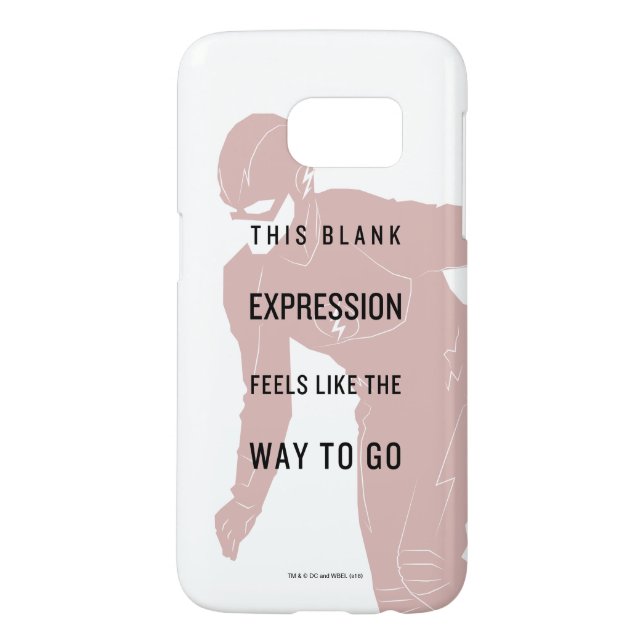 The Flash | "Blank Expression" Quote Silhouette Case-Mate Samsung Galaxy Case (Back)