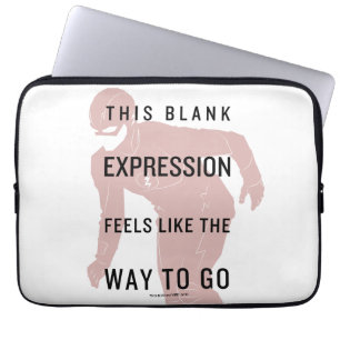 The Flash   "Blank Expression" Quote Silhouette Laptop Sleeve