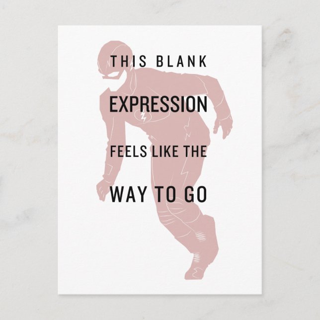 The Flash | "Blank Expression" Quote Silhouette Postcard (Front)