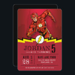The Flash | Happy Birthday Invitation<br><div class="desc">Celebrate your child's superhero birthday with these cool Flash birthday invitations. Personalise by adding your party details.</div>