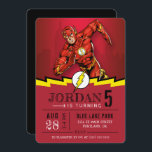 The Flash | Happy Birthday Invitation<br><div class="desc">Celebrate your child's superhero birthday with these cool Flash birthday invitations. Personalise by adding your party details.</div>