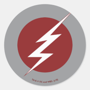 The Flash   Lightning Bolt Logo Classic Round Sticker