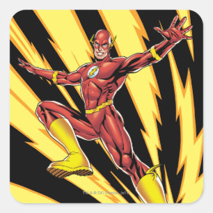 The Flash Lightning Bolts Square Sticker