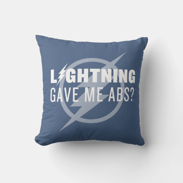 The Flash | "Lightning Gave Me Abs?" Cushion (Front)