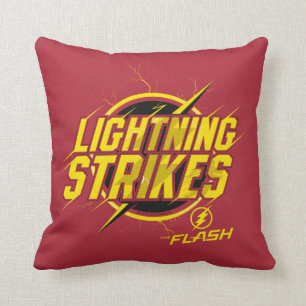The Flash "Lightning Strikes" Graphic Cushion