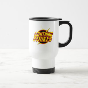 The Flash   "Lightning Strikes" Graphic Travel Mug