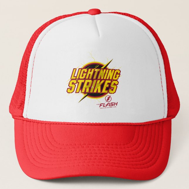 The Flash | "Lightning Strikes" Graphic Trucker Hat (Front)