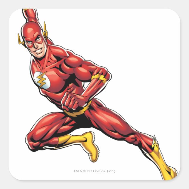 The Flash Lunging Square Sticker (Front)