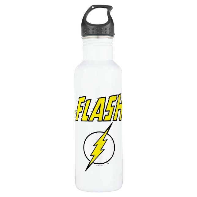 The Flash Name & Lightning Bolt Logo 710 Ml Water Bottle (Front)