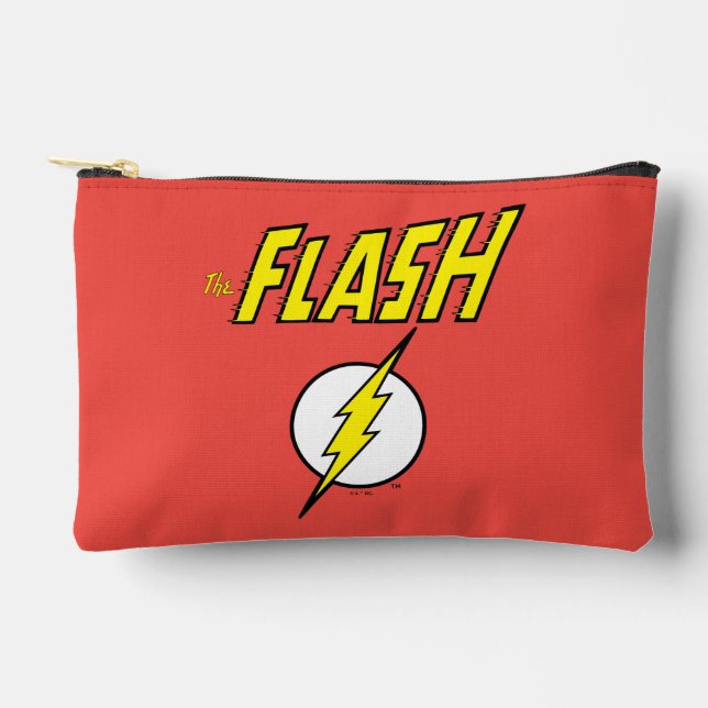 The Flash Name & Lightning Bolt Logo Accessory Pouch (Front)