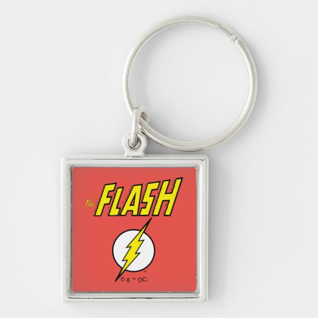 The Flash Name & Lightning Bolt Logo Key Ring (Front)