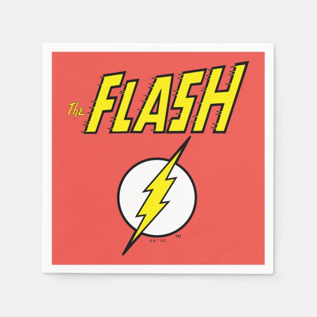 The Flash Name & Lightning Bolt Logo Napkin (Front)