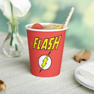 The Flash Name & Lightning Bolt Logo Paper Cups