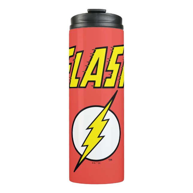 The Flash Name & Lightning Bolt Logo Thermal Tumbler (Front)