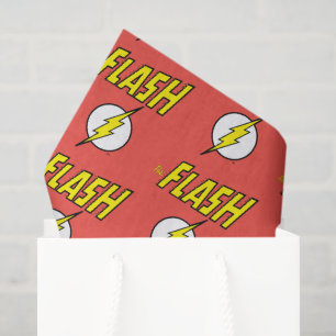 The Flash Name & Lightning Bolt Logo Tissue Paper
