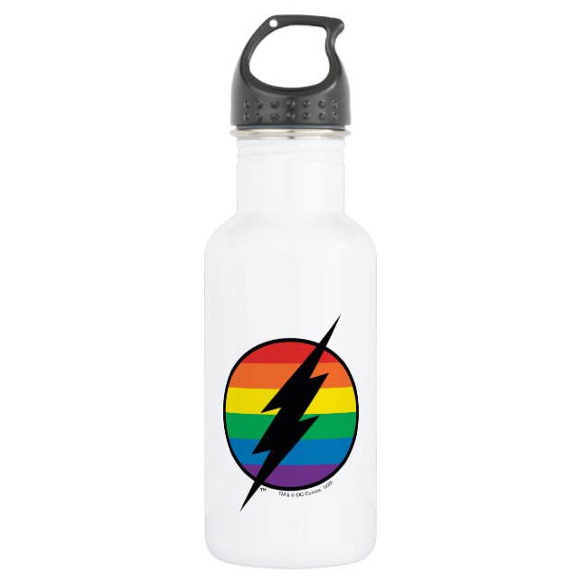 The Flash Rainbow Logo 532 Ml Water Bottle (Front)