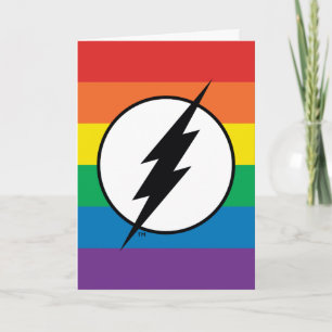 The Flash Rainbow Logo Card