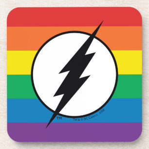 The Flash Rainbow Logo Coaster