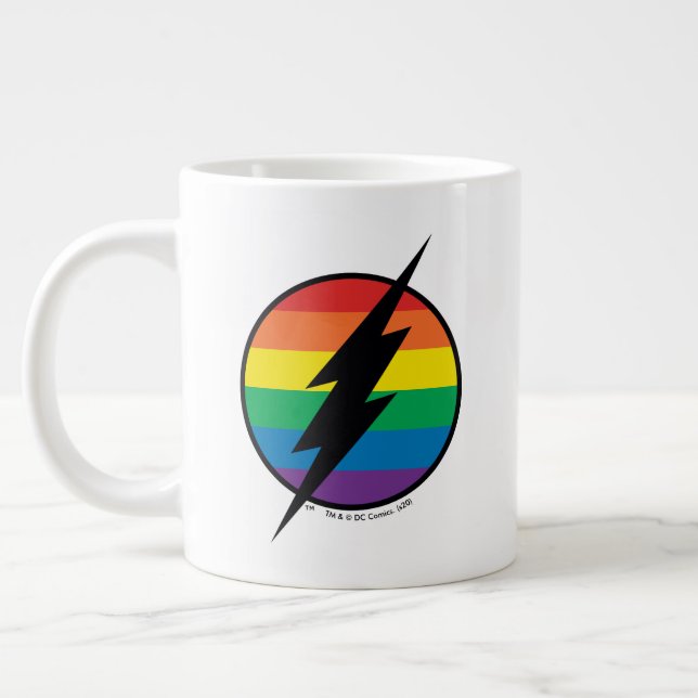 The Flash Rainbow Logo Large Coffee Mug (Left)