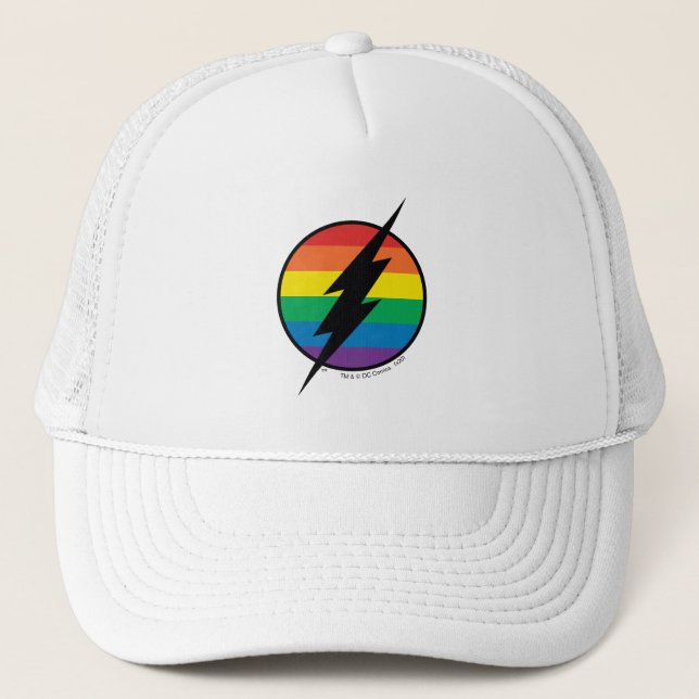 The Flash Rainbow Logo Trucker Hat (Front)