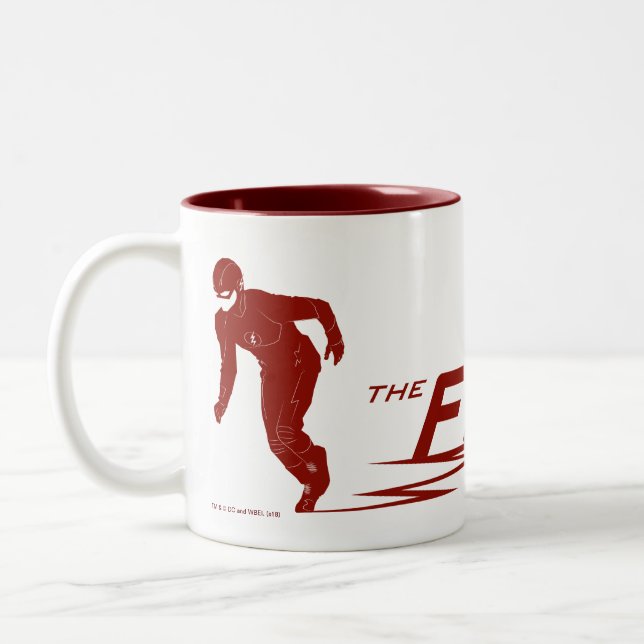 The Flash | Super Hero Name Logo Two-Tone Coffee Mug (Left)