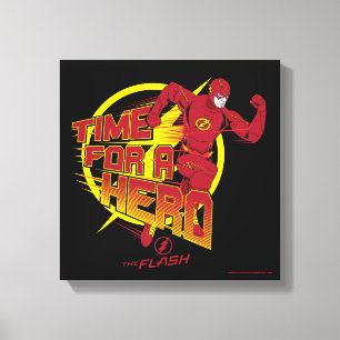 The Flash "Time For A Hero" Graphic Canvas Print