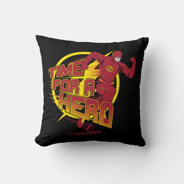 The Flash | "Time For A Hero" Graphic Cushion (Front)