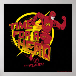 The Flash   "Time For A Hero" Graphic Poster