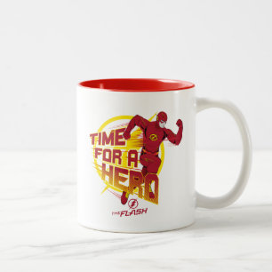 The Flash   "Time For A Hero" Graphic Two-Tone Coffee Mug