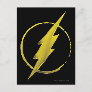 The Flash   Yellow Chest Emblem Postcard