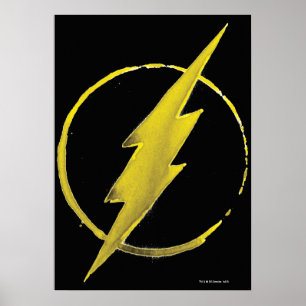 The Flash   Yellow Chest Emblem Poster