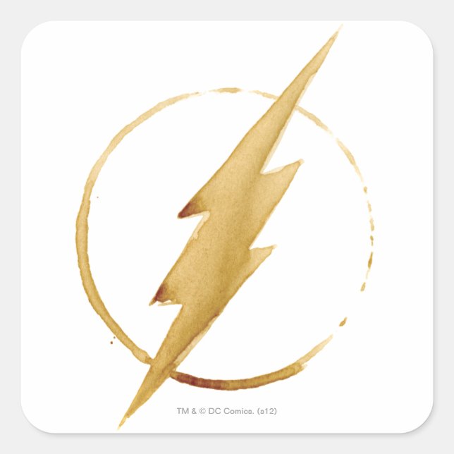 The Flash | Yellow Chest Emblem Square Sticker (Front)